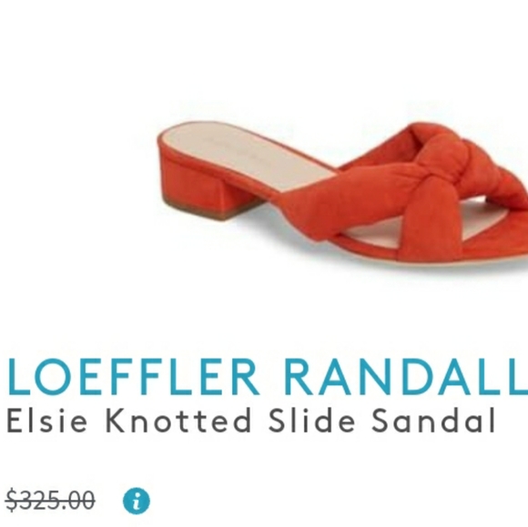 LOEFFLER RANDALL ELSIE ORANGE KNOTTED SLIDES SHOES - Picture 7 of 7